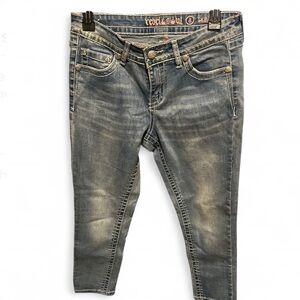 Rebel and soul Women's Faded Blue Skinny Jeans